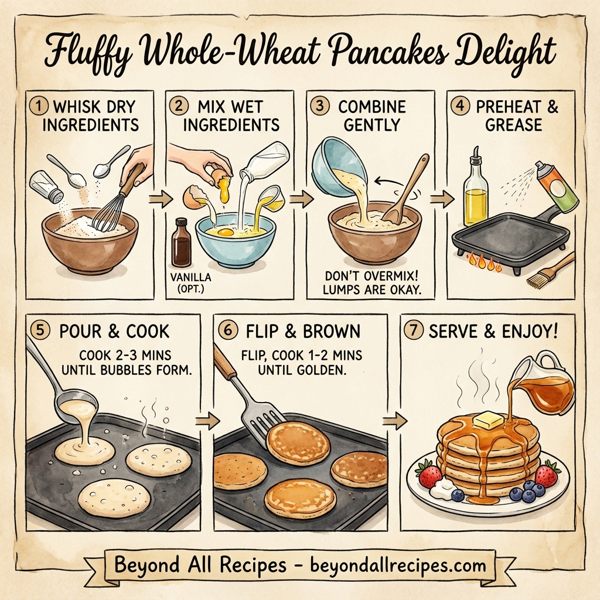 Fluffy Whole-Wheat Pancakes Delight instructions
