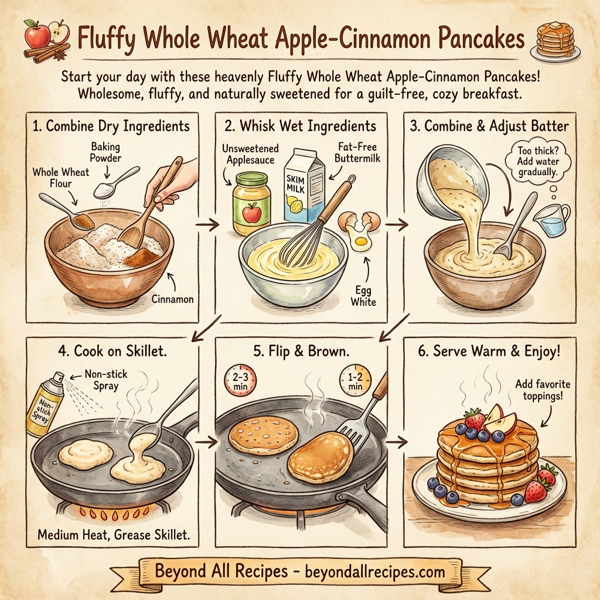 Fluffy Whole Wheat Apple-Cinnamon Pancakes instructions