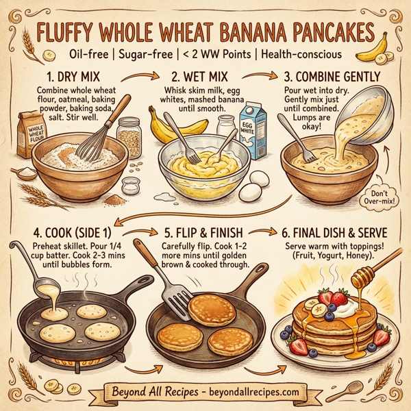 Fluffy Whole Wheat Banana Pancakes instructions