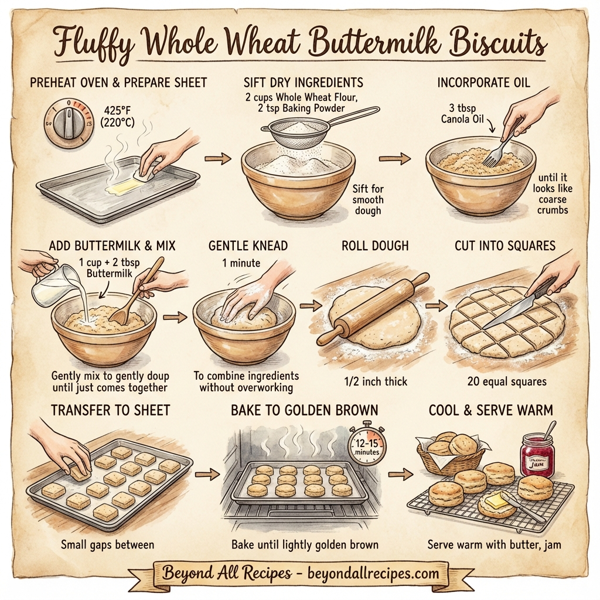 Fluffy Whole Wheat Buttermilk Biscuits instructions