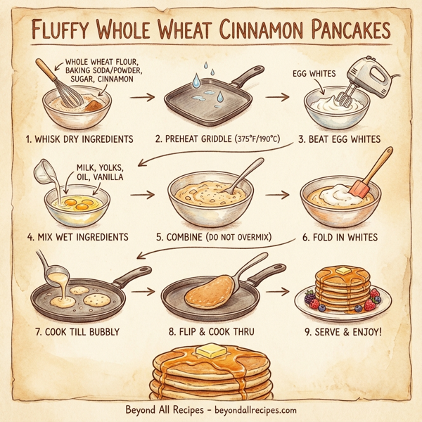Fluffy Whole Wheat Cinnamon Pancakes instructions