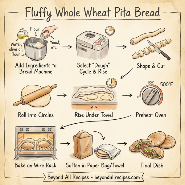 Fluffy Whole Wheat Pita Bread instructions