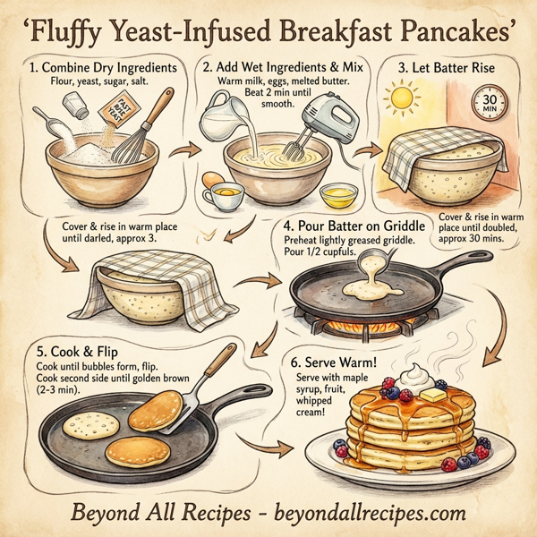 Fluffy Yeast-Infused Breakfast Pancakes instructions