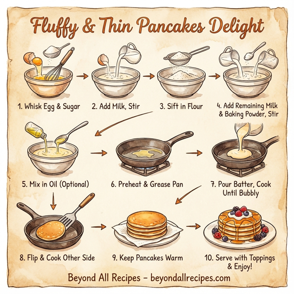 Fluffy & Thin Pancakes Delight instructions