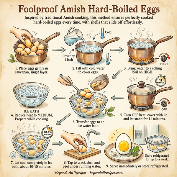 Foolproof Amish Hard-Boiled Eggs instructions
