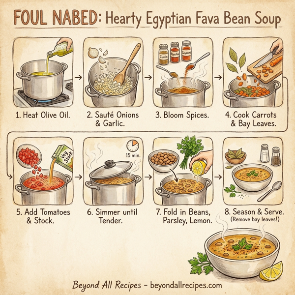 Foul Nabed: Hearty Egyptian Fava Bean Soup instructions