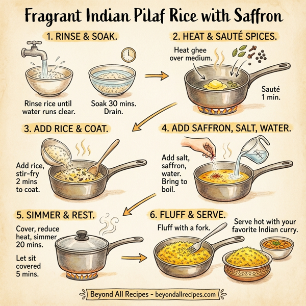 Fragrant Indian Pilaf Rice with Saffron instructions