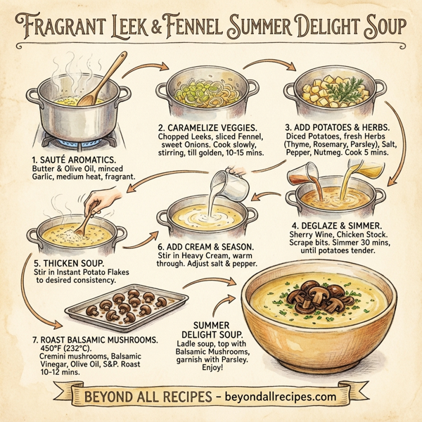 Fragrant Leek and Fennel Summer Delight Soup instructions