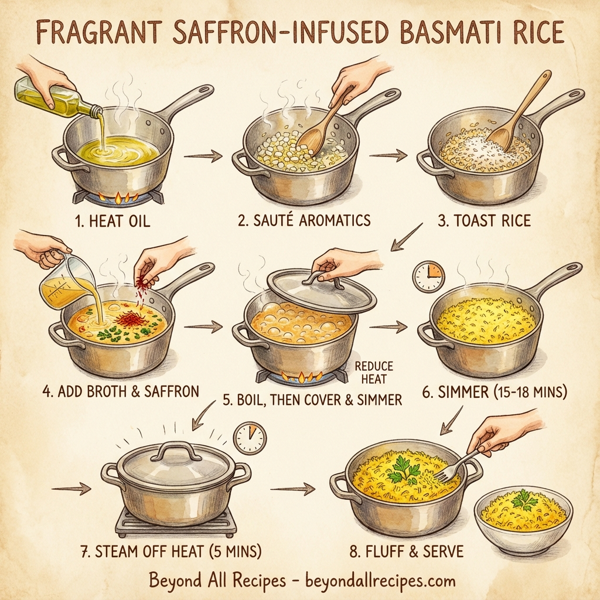 Fragrant Saffron-infused Basmati Rice instructions