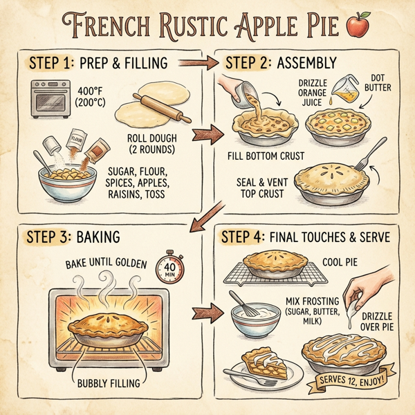 French Rustic Apple Pie instructions