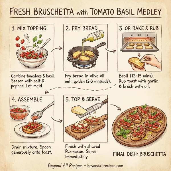 Fresh Bruschetta with Tomato Basil Medley instructions