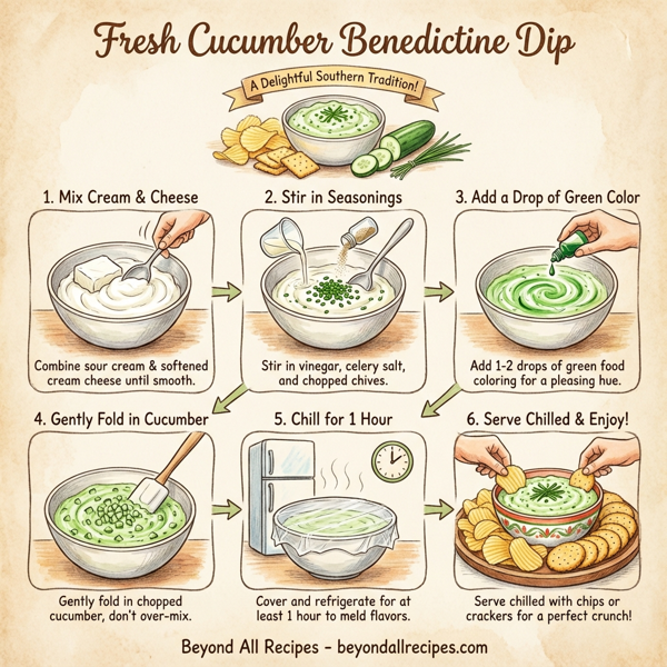 Fresh Cucumber Benedictine Dip instructions