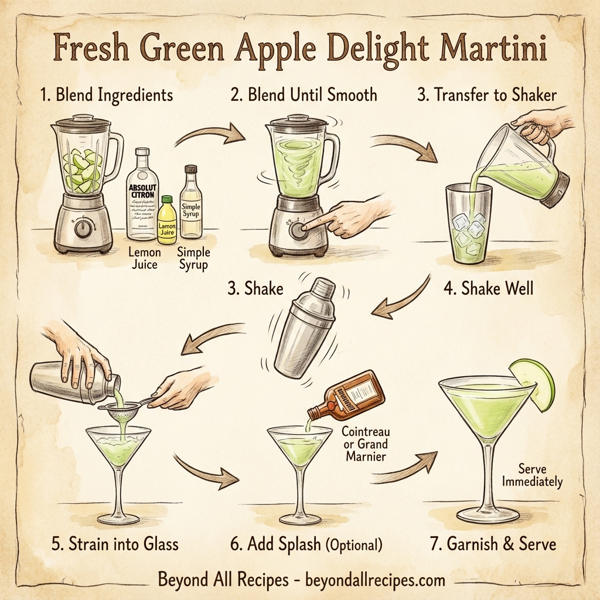 Fresh Green Apple Delight Martini instructions
