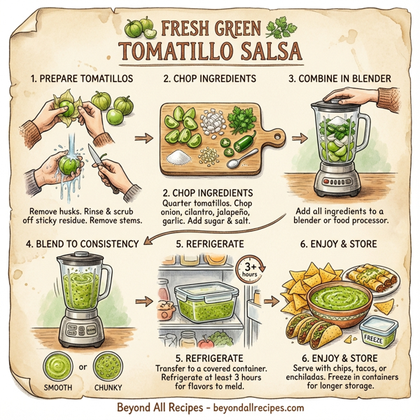 Fresh Green Tomatillo Salsa instructions