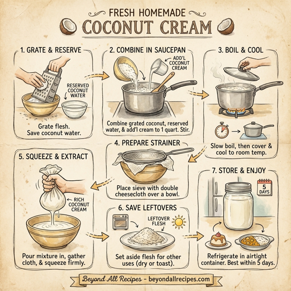 Fresh Homemade Coconut Cream instructions
