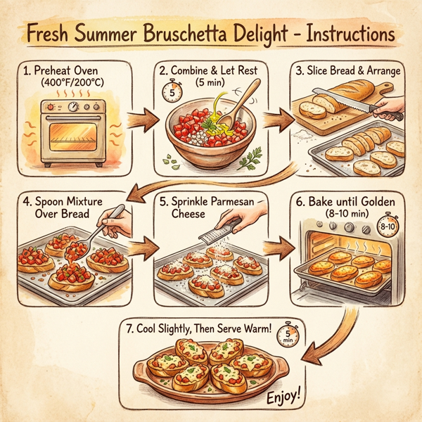 Fresh Summer Bruschetta Delight instructions
