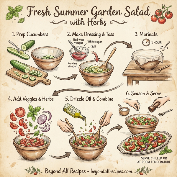 Fresh Summer Garden Salad with Herbs instructions