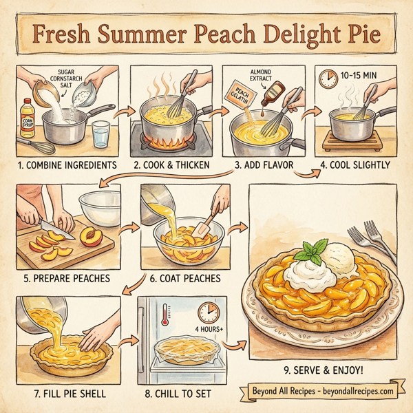 Fresh Summer Peach Delight Pie instructions