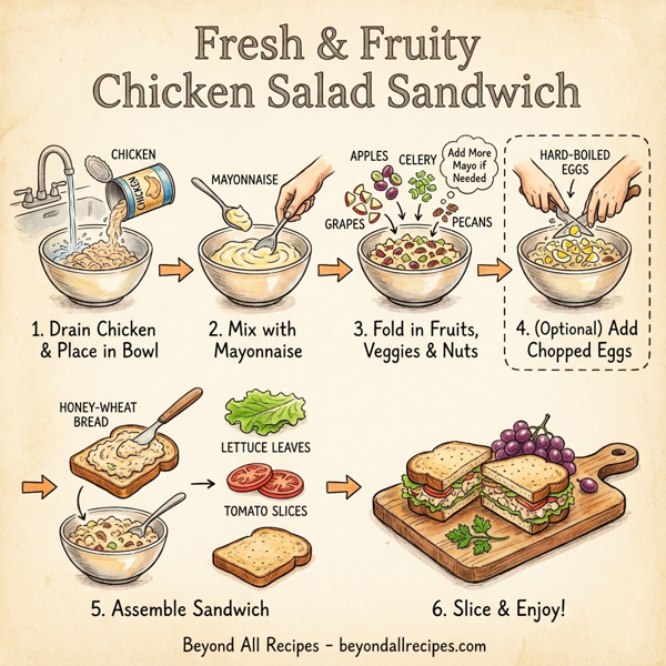Fresh & Fruity Chicken Salad Sandwich instructions