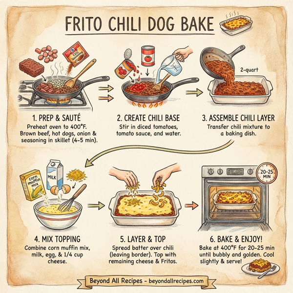 Frito Chili Dog Bake instructions
