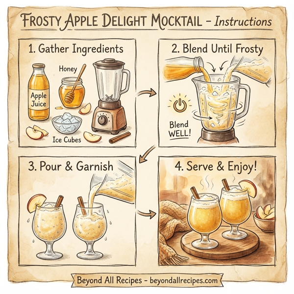 Frosty Apple Delight Mocktail instructions