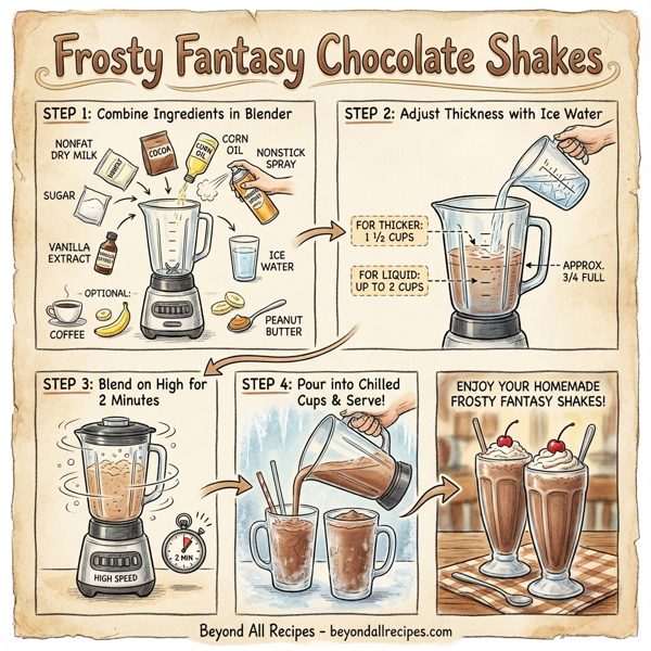 Frosty Fantasy Chocolate Shakes instructions