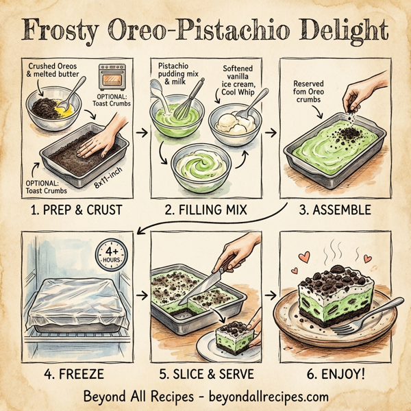 Frosty Oreo-Pistachio Delight instructions