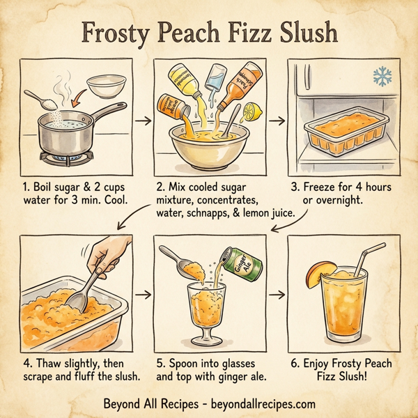 Frosty Peach Fizz Slush instructions