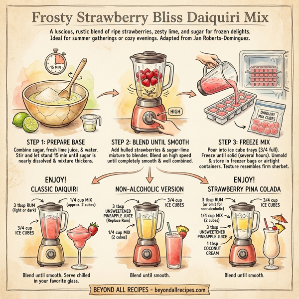 Frosty Strawberry Bliss Daiquiri Mix instructions