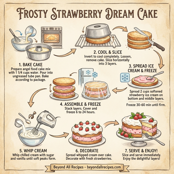 Frosty Strawberry Dream Cake instructions