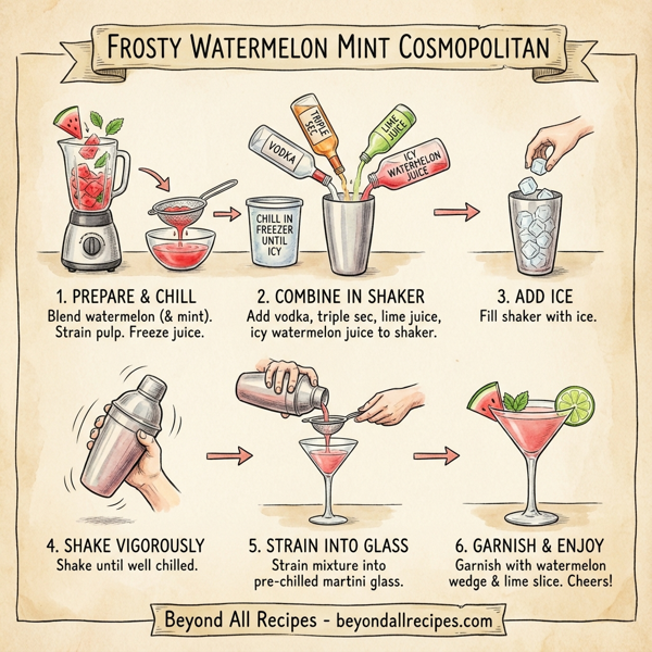 Frosty Watermelon Mint Cosmopolitan instructions