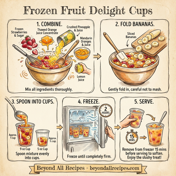 Frozen Fruit Delight Cups instructions