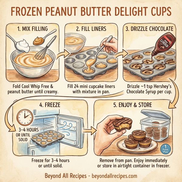 Frozen Peanut Butter Delight Cups instructions