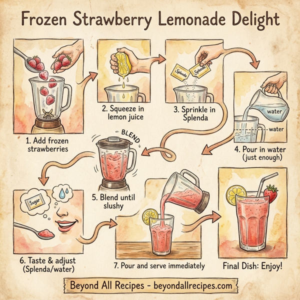 Frozen Strawberry Lemonade Delight instructions
