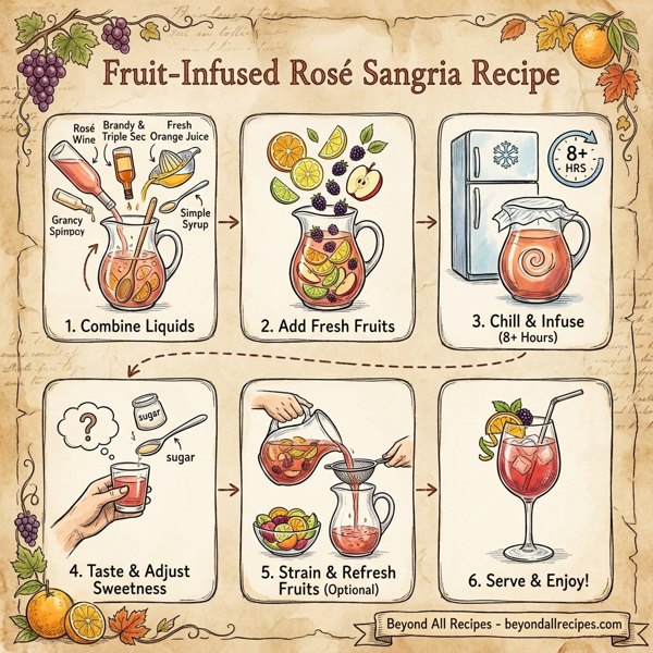 Fruit-Infused Rosé Sangria instructions
