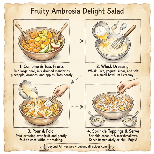 Fruity Ambrosia Delight Salad instructions
