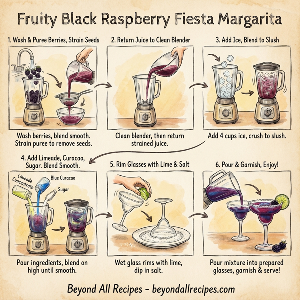 Fruity Black Raspberry Fiesta Margarita instructions