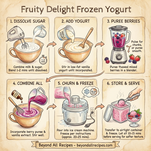 Fruity Delight Frozen Yogurt instructions