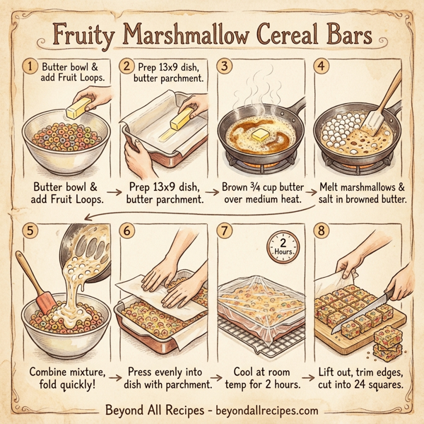 Fruity Marshmallow Cereal Bars instructions