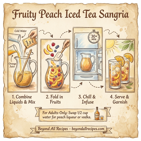 Fruity Peach Iced Tea Sangria instructions