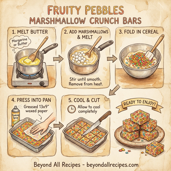Fruity Pebbles Marshmallow Crunch Bars instructions