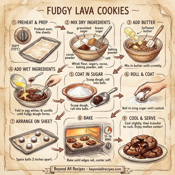 Fudgy Lava Cookies instructions