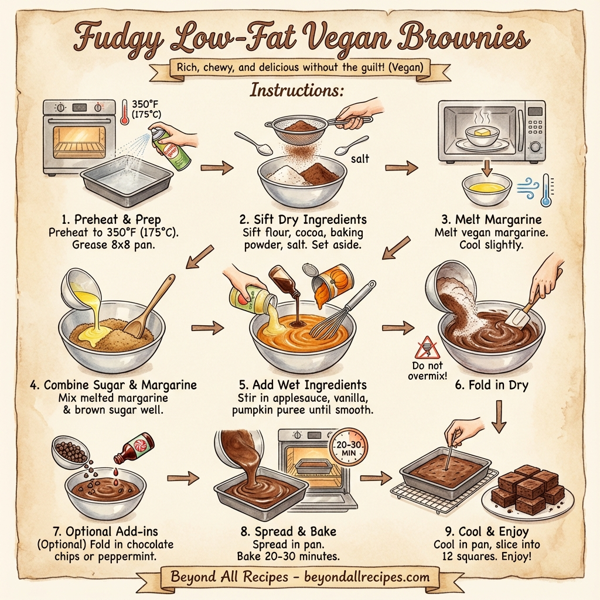 Fudgy Low-Fat Vegan Brownies instructions