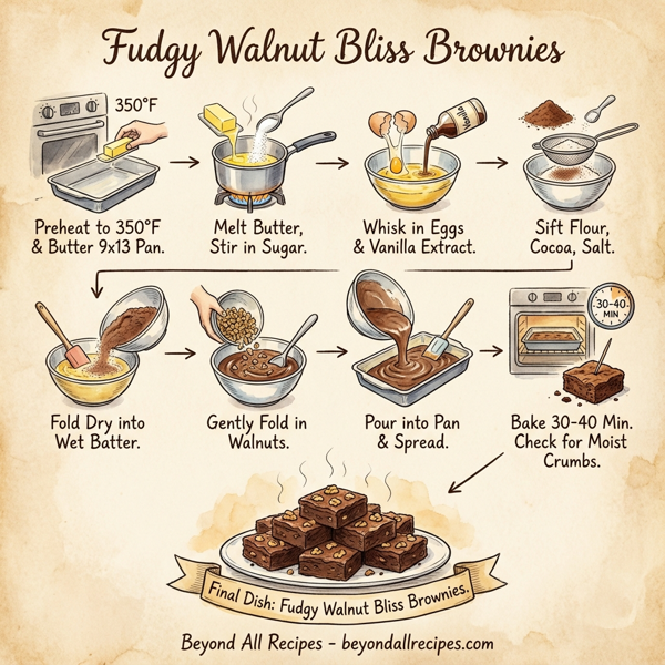 Fudgy Walnut Bliss Brownies instructions