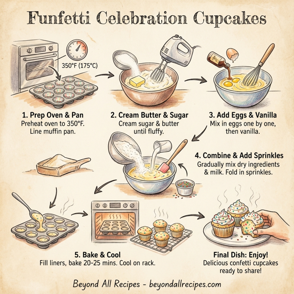 Funfetti Celebration Cupcakes instructions