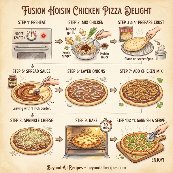 Fusion Hoisin Chicken Pizza Delight instructions