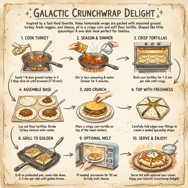 Galactic Crunchwrap Delight instructions