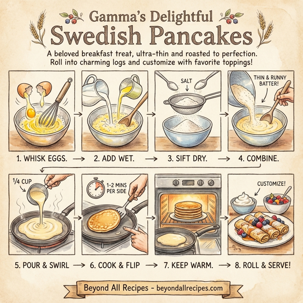 Gamma's Delightful Swedish Pancakes instructions