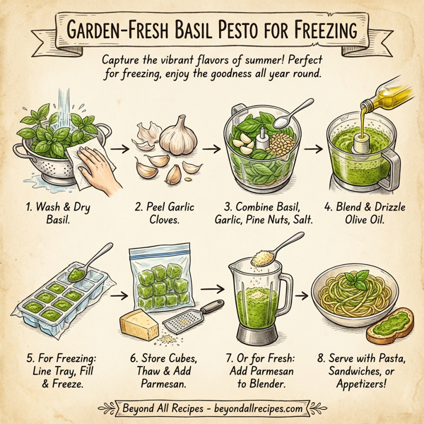 Garden-Fresh Basil Pesto for Freezing instructions