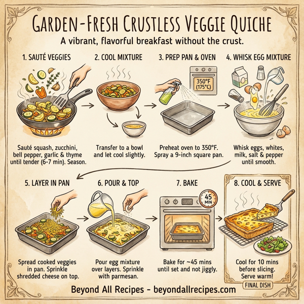 Garden-Fresh Crustless Veggie Quiche instructions
